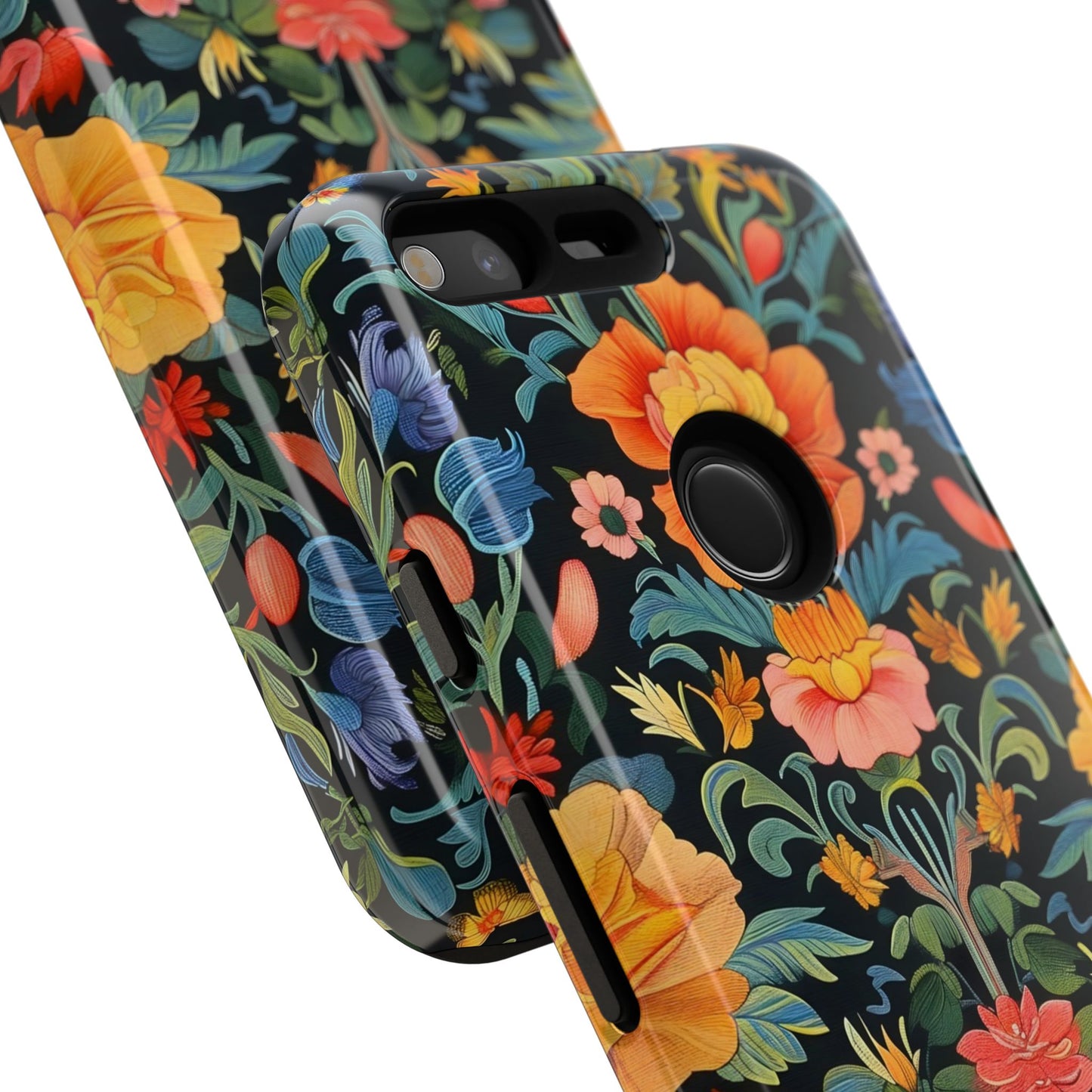 Floral Phone Case - Vibrant Flower Pattern, Tough Case for iPhone, Samsung, Aesthetic Gift, Flower Lover Accessory