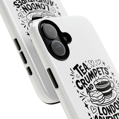 Tea, Crumpets, and London Adventures - Cute Gift for Tea Lovers, London Souvenir, Travel Accessory, Unique Phone Cover