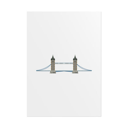 Tower Bridge Rolled Poster, London City Decor, Wall Art, Gift for Travelers, Home Aesthetic, UK Wall Art
