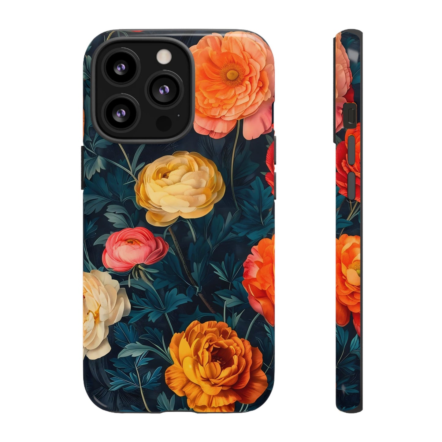 Floral Phone Case - Tough Cases, Stylish Protection, Gift for Flower Lovers, Customizable Cover, Floral Design Mobile Accessory