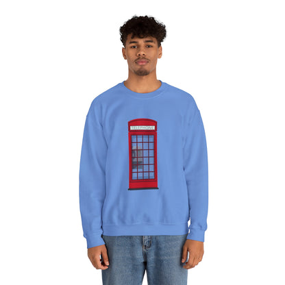 Unisex Heavy Blend™ Crewneck Sweatshirt Cozy - Iconic British Public Telephone