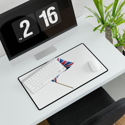 Patriotic Desk Mat - Union Jack Desk Pad, British Flag Office Decor, Workstation Accessory, Great for Home or Gifts