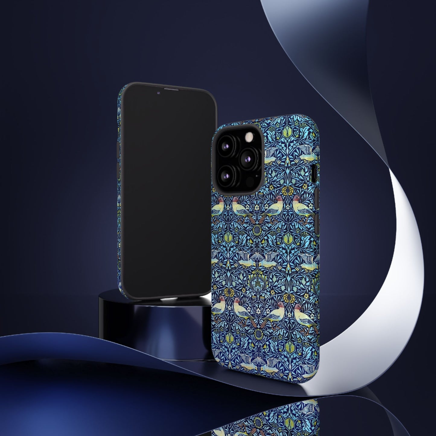 Bird and Floral Pattern Phone Case, Tough Cases, Gift for Nature Lovers, Eco-friendly, Custom Phone Accessories, All-Occasion
