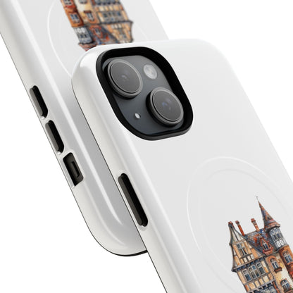 Artistic Magnetic Phone Case | Tough Protective Cover for iPhones | Unique House Design | Gift for Homeowners & Tech Lovers