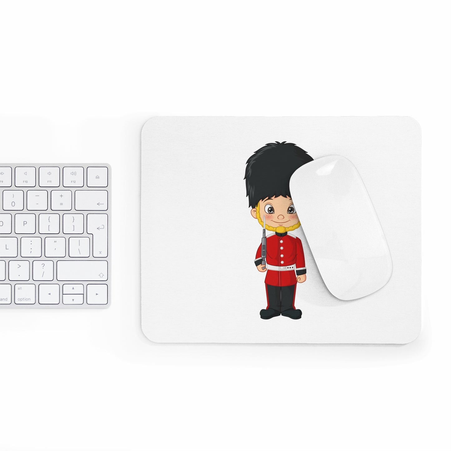 Cute Cartoon Guard Mouse Pad, Desk Accessory, Office Decor, Gift for Kids, British Theme, UK Souvenir, Computer Mat