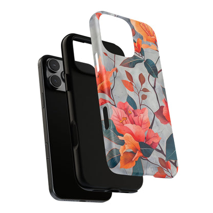 Floral Phone Case, Tough Cases, Flower Power, Gift for Her, Decorative Phone Cover, Trendy Accessories, Everyday Style