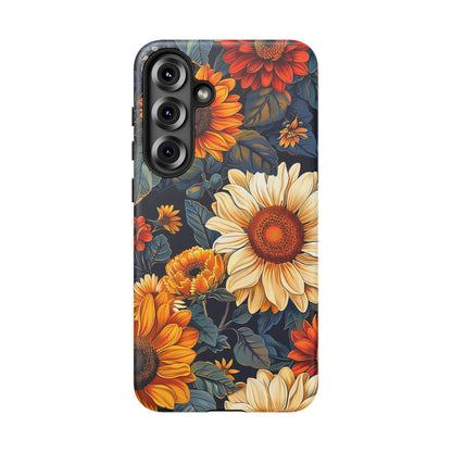 Floral Tough Phone Case | Sunflower Design, iPhone Cover, Protective Case, Gifts for Her, Floral Phone Accessory