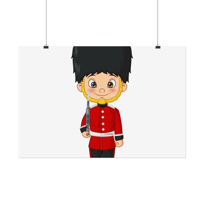 Whimsical Soldier Rolled Poster Art, Children's Room Decor, Cute Wall Art, Nursery Wall Hanging, Gift for Kids