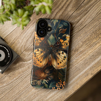 Butterfly Floral Phone Case, Tough Cases, Protective Cover, Unique Gift, Nature Lover, Art Print, Spring Decor