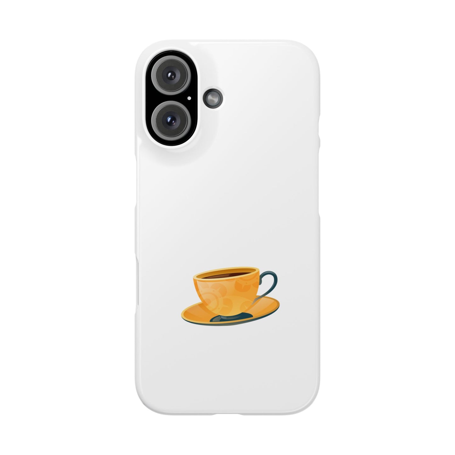 Coffee Cup Slim Phone Case | Cute Coffee Lover Gift, Phone Accessories, Personalized Phone Cover, Tea Enthusiast Case, Fall Decor