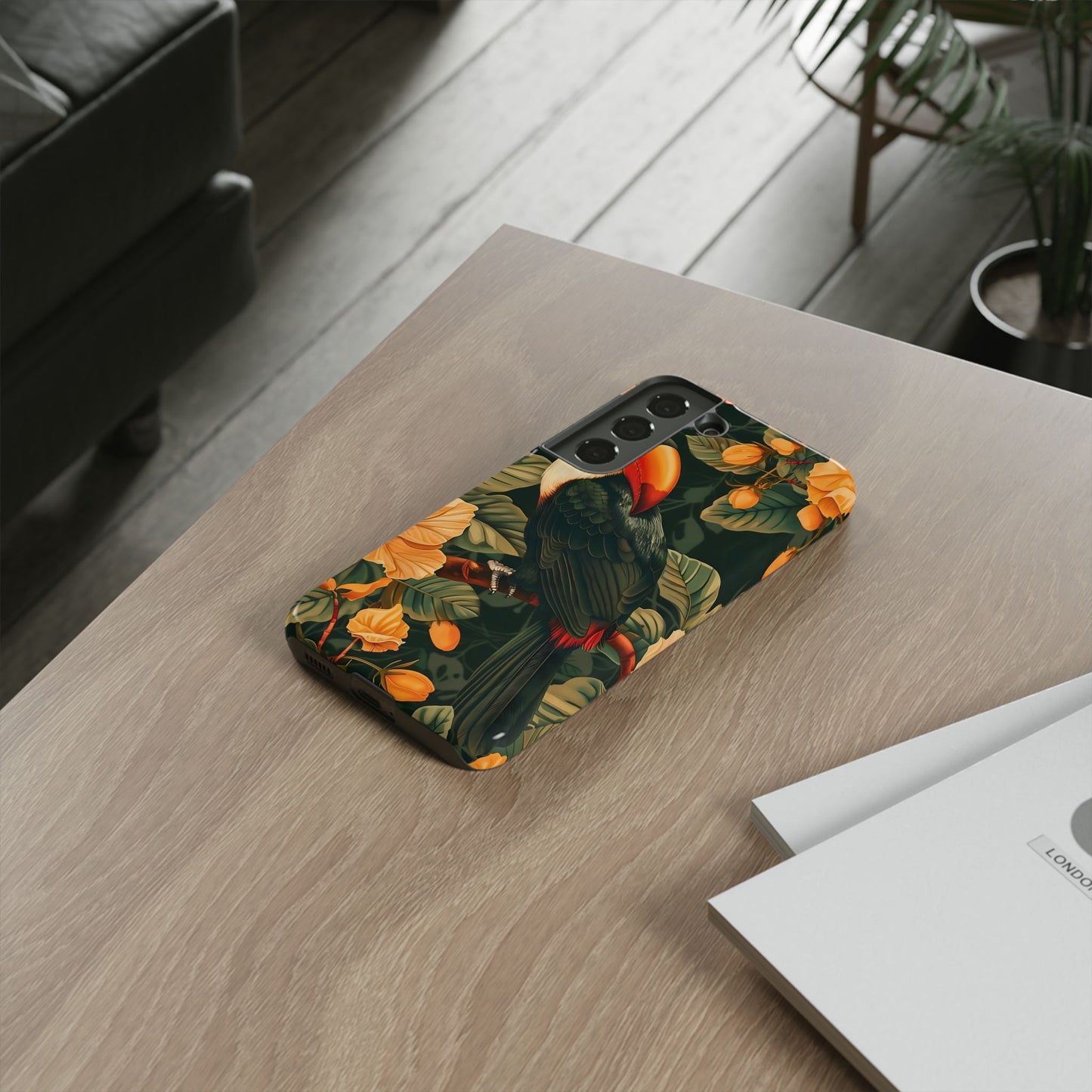 Tropical Toucan Phone Case, Exotic Bird Cover, Nature Lover Gift, Eco-Friendly Design, Customizable Tech Accessory