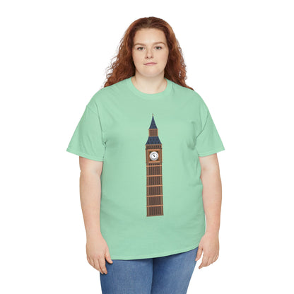 Unisex Heavy Cotton Tee - Keeping Time - The Clock Tower of Westminster