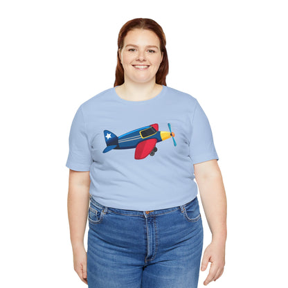 Unisex Jersey Short Sleeve Tee - Vintage Airplane Illustration - Retro Aviation Design