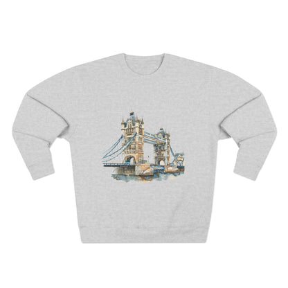 Unisex Crewneck Sweatshirt - London Bridge - Iconic Landmark and Historical Beauty