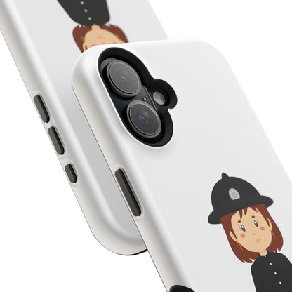 Cute Police Officer Magnetic Tough Case for iPhone, Gift for Police Lovers, Kid's Phone Case, Durable Protector, Fun Design