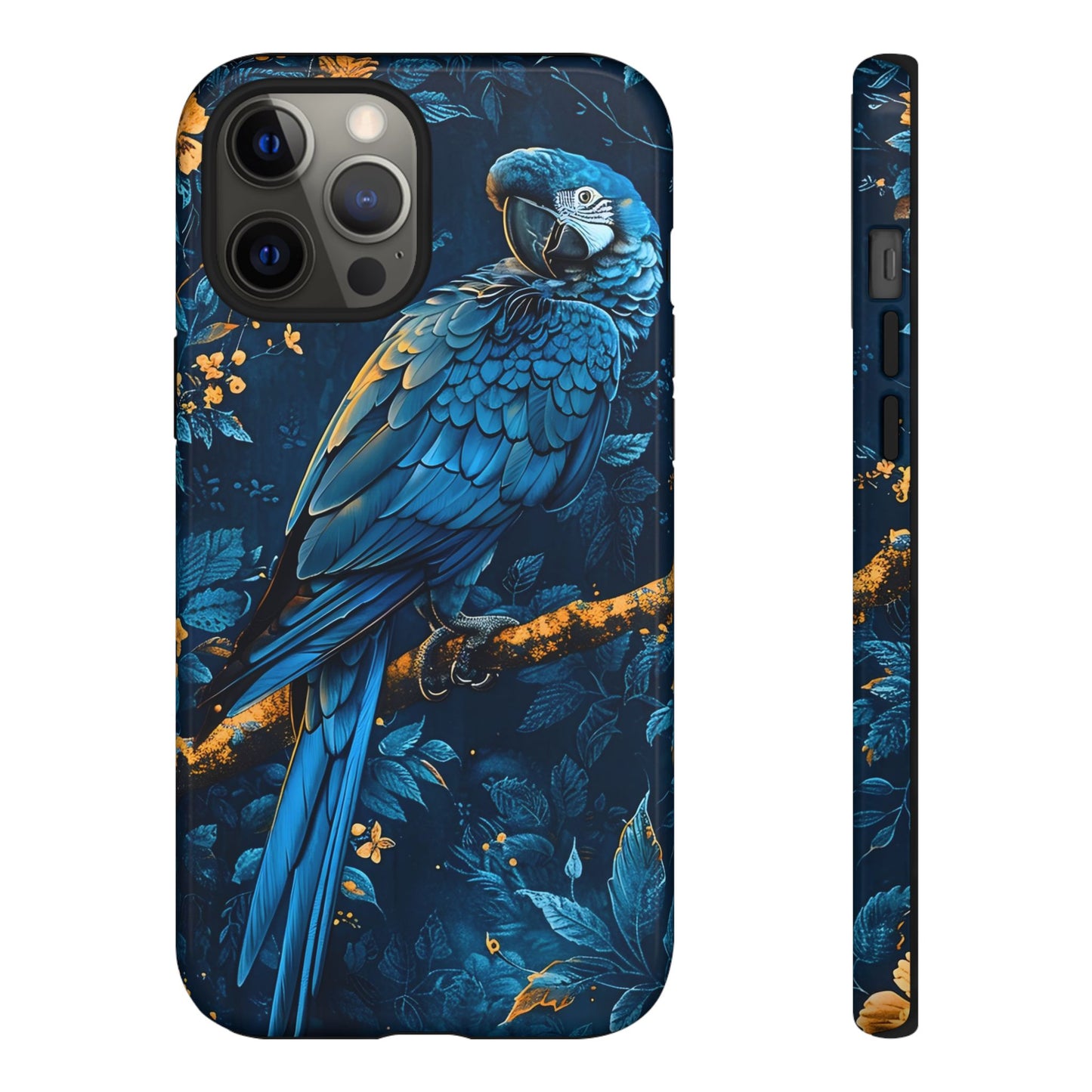 Tough Cases - Vibrant Blue Parrot Phone Case, Tropical Bird Phone Cover, Nature Lover Gift, Eco-Friendly Accessories, Unique Wildlife Decor