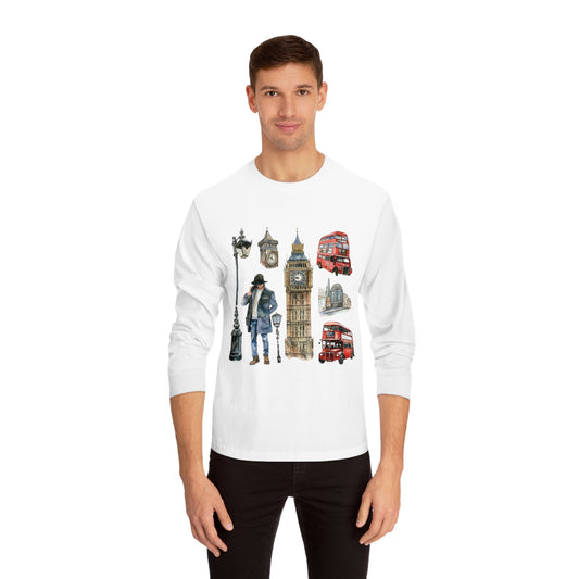 Unisex Classic Long Sleeve T-Shirt - Vintage England Icons