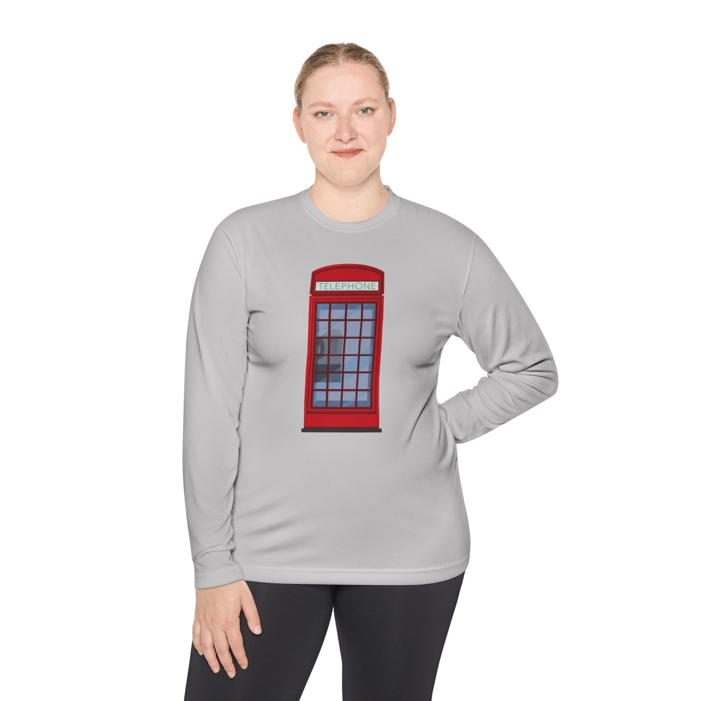 Long Sleeve Tee - Charming Vintage Phone Booth for Cozy Vibes