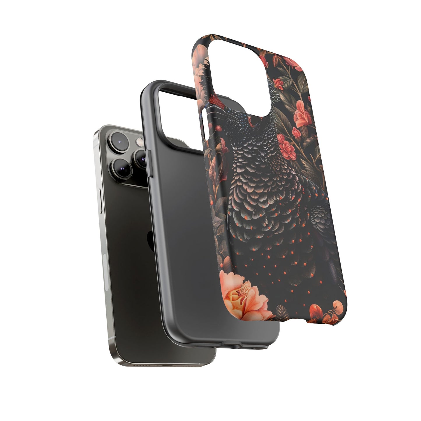 Tough Cases: Floral Design Phone Case, Stylish Protection for Your Phone, Unique Gift for Bird Lovers, Vibrant Floral Art, [...]