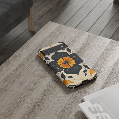 Floral Phone Case - Tough Cases, Botanical iPhone Cover, Vintage Flower Design, Durable Smartphone Protection, Unique Gift Idea