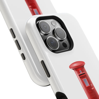 Red Post Box Magnetic Tough Case, Phone Case for Mail Lovers, Unique Gift for Stationery Enthusiasts, Postal Theme iPhone Cover, Fun Gadget