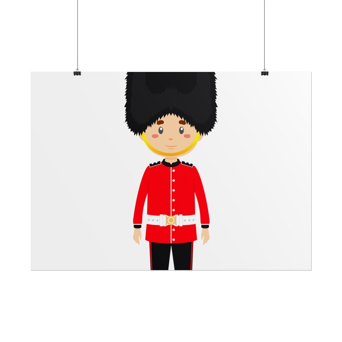 Adorable British Soldier Rolled Posters, Kids Room Decor, Unique Gift, Nursery Art, Educational Wall Art