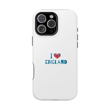 I Love England Magnetic Tough Cases, Phone Cover, Gift for Travelers, Souvenir, England Pride, Durable Phone Protection