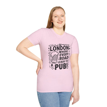 Unisex Softstyle T-Shirt - London's Pub Leading Road
