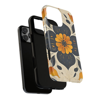 Floral Phone Case - Tough Cases, Botanical iPhone Cover, Vintage Flower Design, Durable Smartphone Protection, Unique Gift Idea