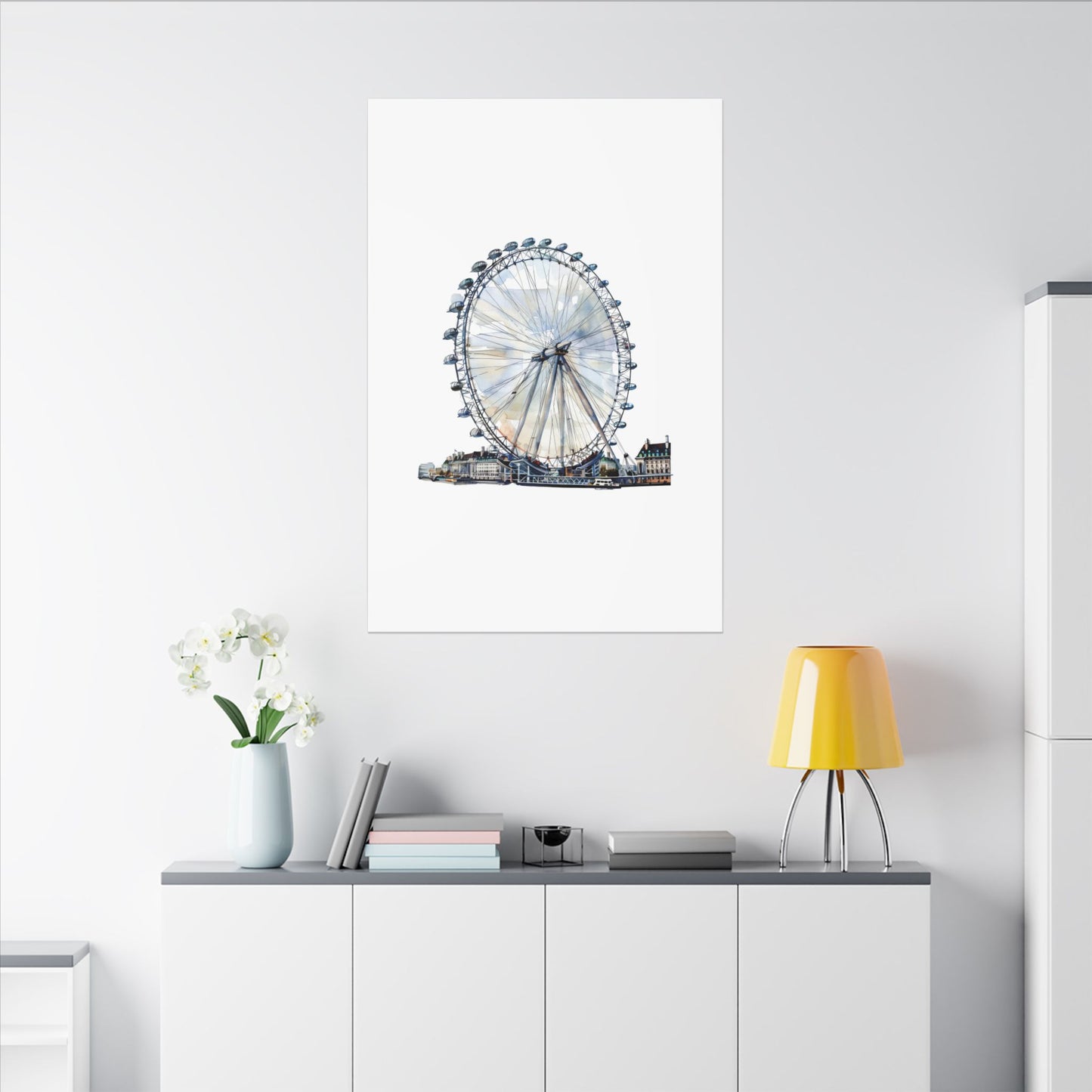 London Eye Canvas Print, Wall Art Decor, Travel Gift, Home Decoration, Unique Art Piece