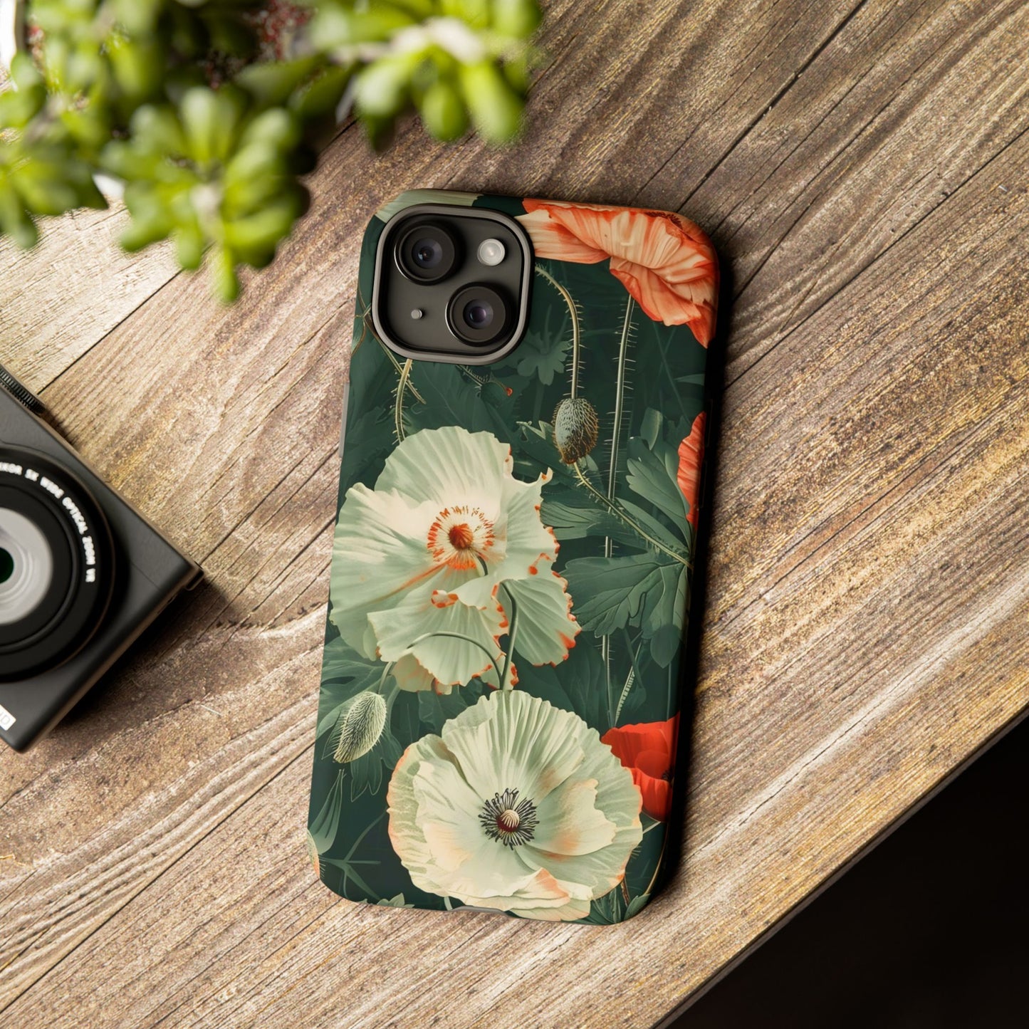 Floral Phone Case - Tough Cases, Botanical Design, Gift for Friends, Trendy Mobile Cover, Personalized Phone Accessory