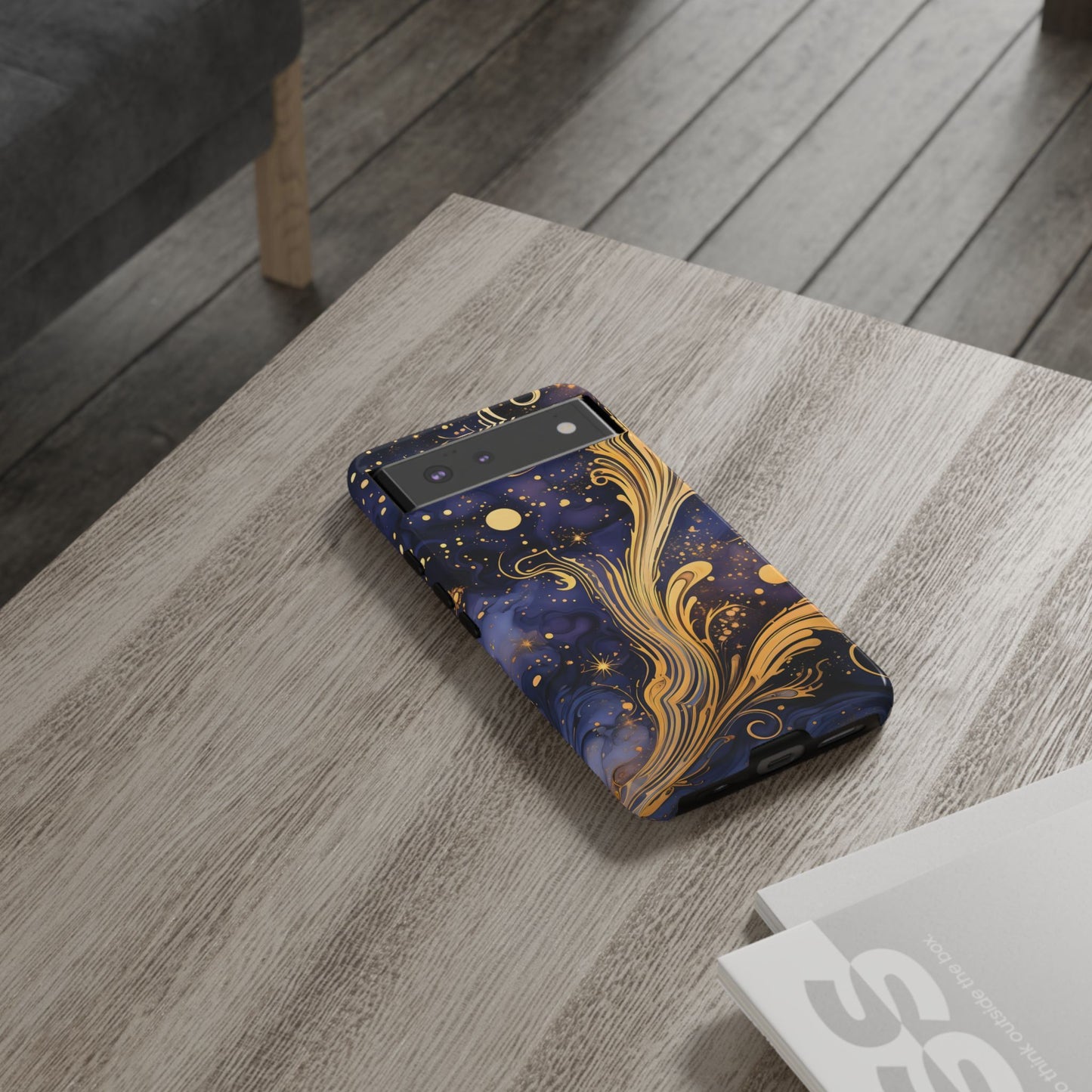 Elegant Floral Phone Case, Tough Cases for Women, Artistic Galaxy Design, Phone Cover for Cosmic Lovers, Unique Gift Idea