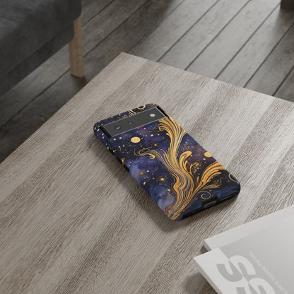 Elegant Floral Phone Case, Tough Cases for Women, Artistic Galaxy Design, Phone Cover for Cosmic Lovers, Unique Gift Idea
