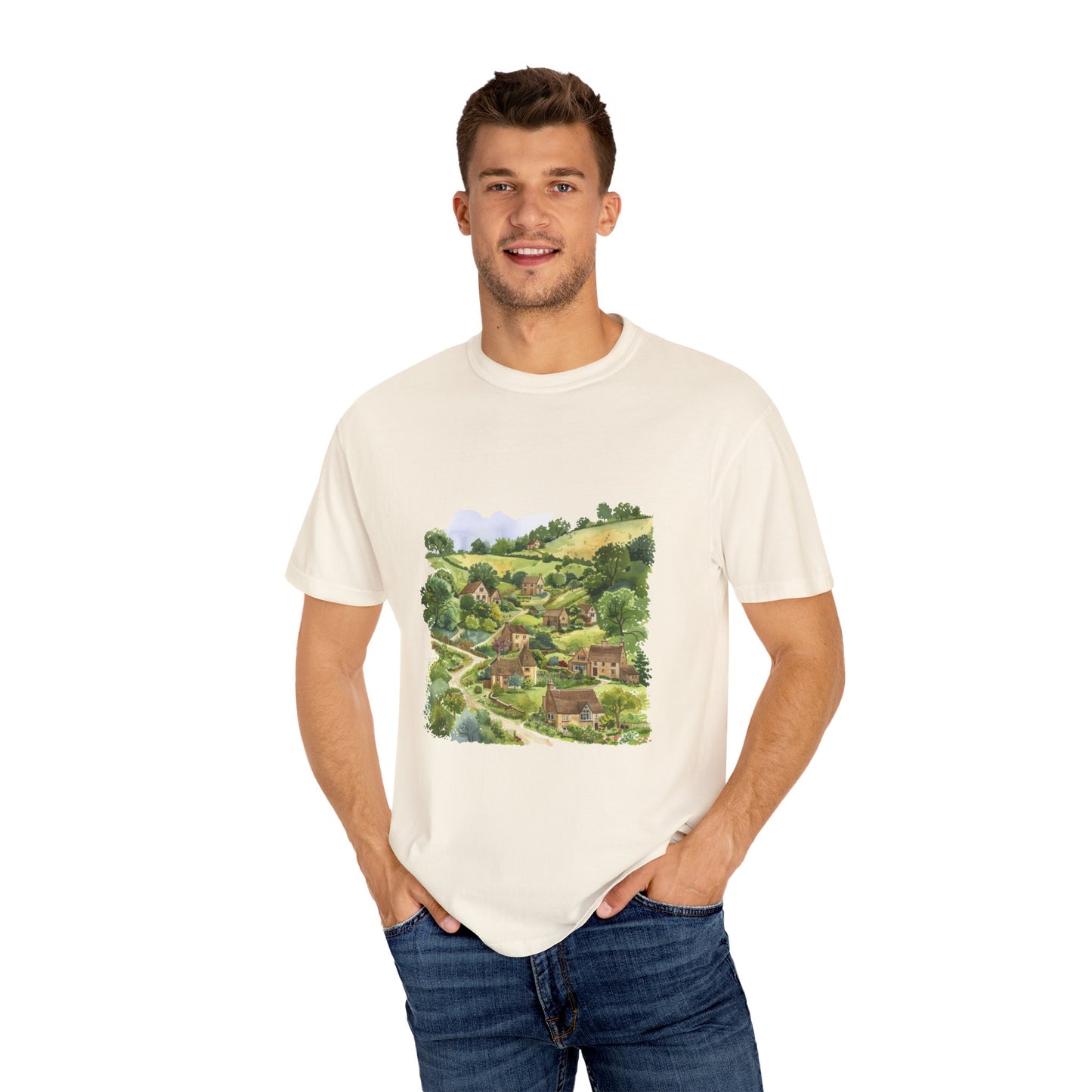Unisex Garment-Dyed T-shirt - Iconic British Nature and Cultural Legacy