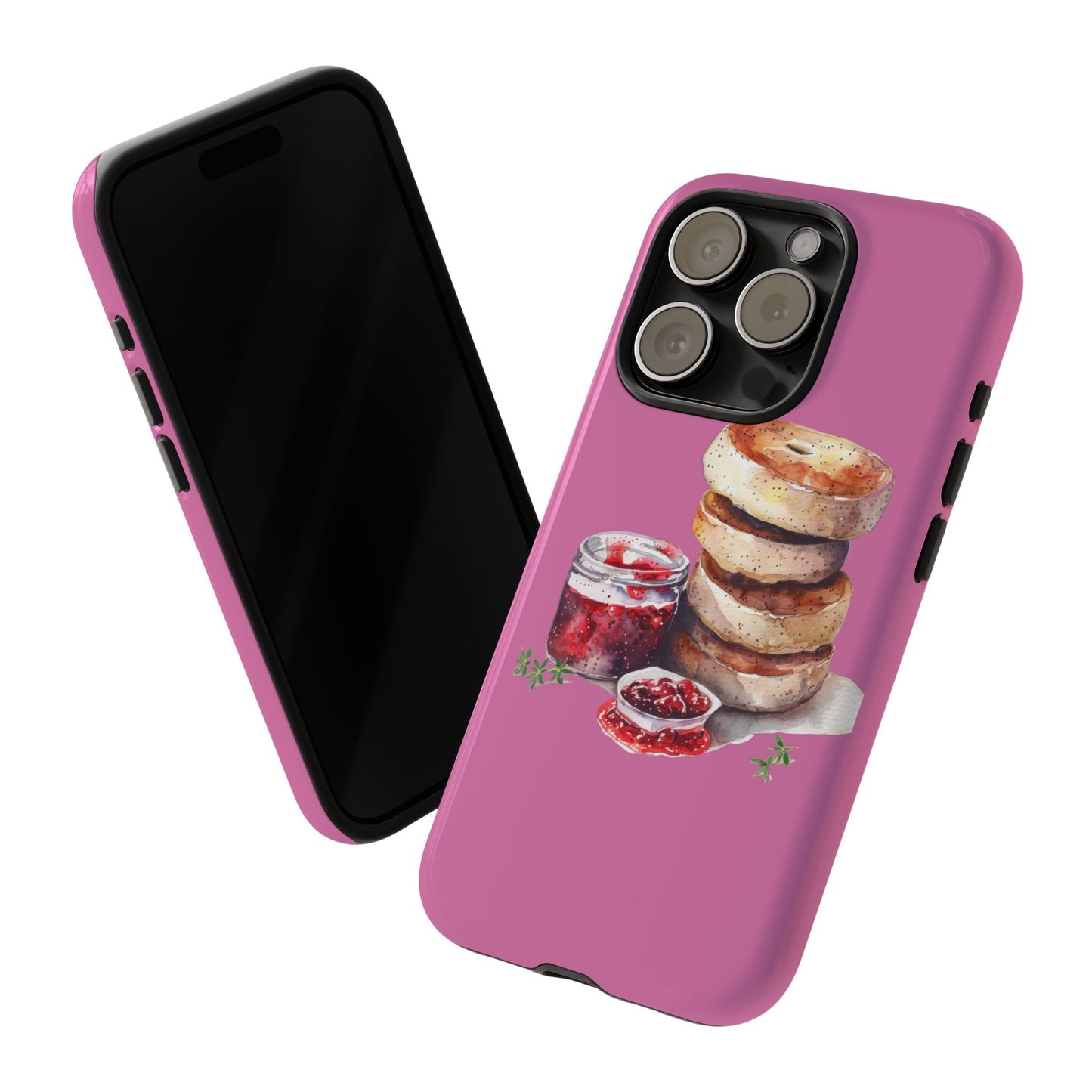 Cute Bagel Phone Case, Tough Cases for Food Lovers, Unique Gifts for Foodies, Phone Accessories for Breakfast Lovers, Fun and Stylish Cases
