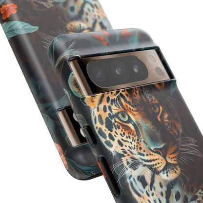 Wildlife Phone Case with Leopard Design | Tough Cases, Animal Prints, Floral Phone Cover, Gift for Nature Lovers, Unique Phone Accessories
