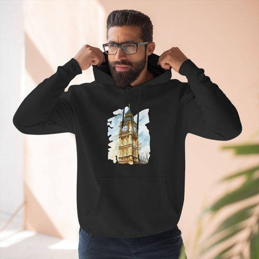 Three-Panel Fleece Hoodie - London’s Iconic Tower