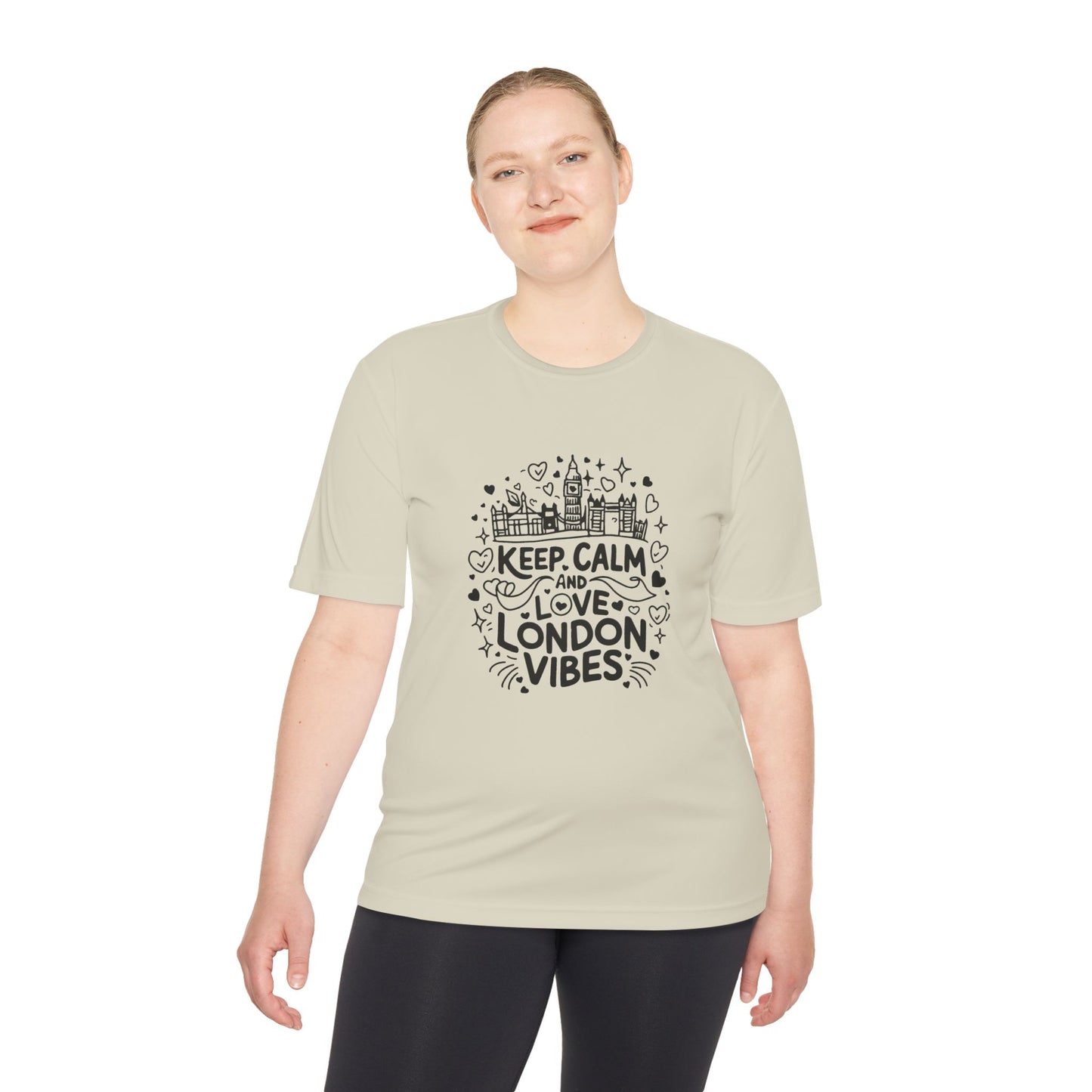 Unisex Moisture Wicking Tee - Keep calm and love London vibes