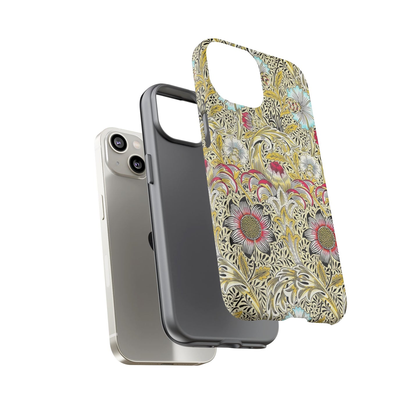 Floral Phone Case - Tough Cases, Floral Design, Stylish, Protective, Unique Gift for Her, Phone Accessories