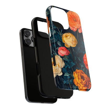 Floral Phone Case - Tough Cases, Stylish Protection, Gift for Flower Lovers, Customizable Cover, Floral Design Mobile Accessory