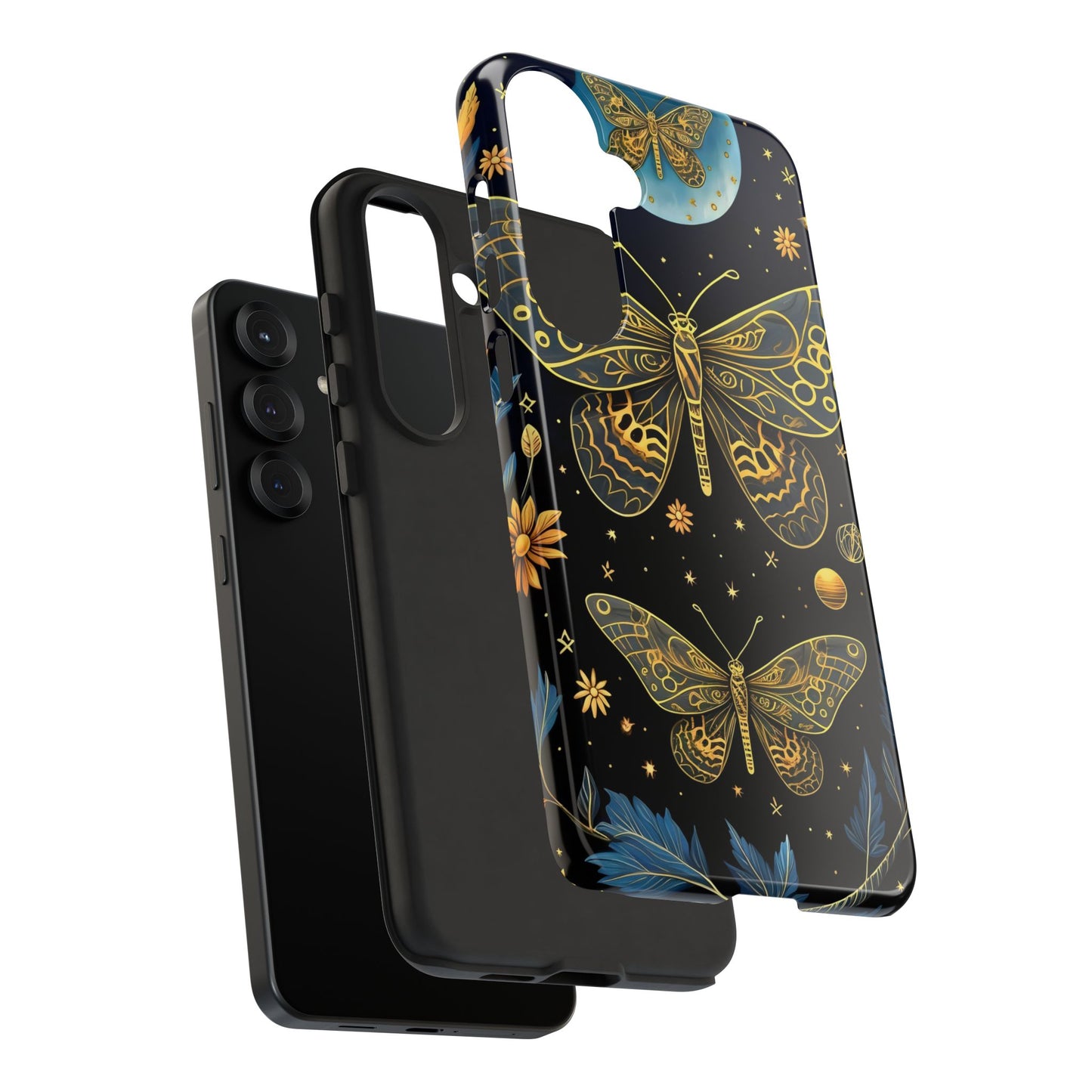 Butterfly Galaxy Phone Case | Tough Cases for Nature Lovers, Unique Phone Covers, Gift for Her, Boho Style, Floral Design