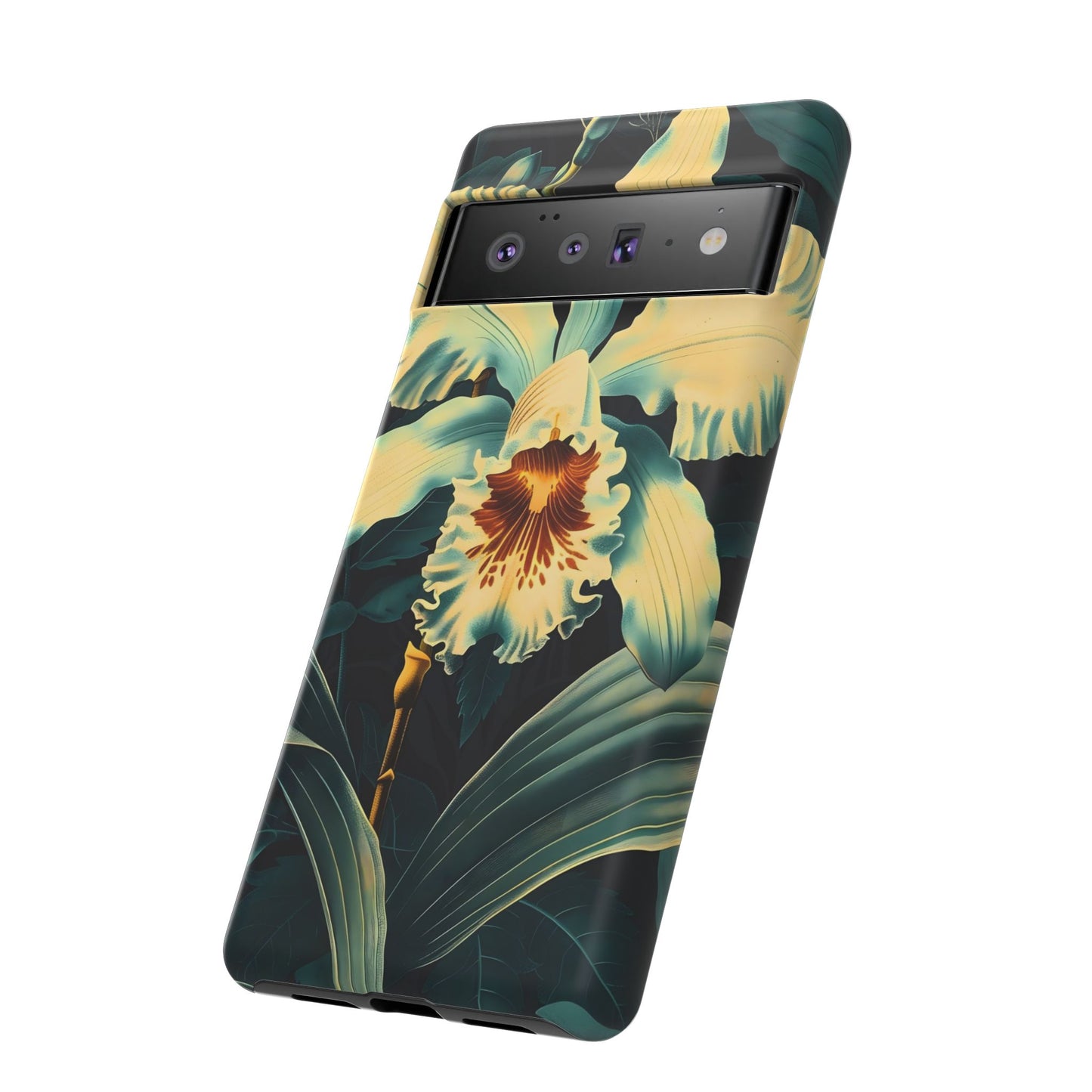 Floral Phone Case - Tough Cases with Orchid Design, Durable Smartphone Cover for Nature Lovers, Floral Gift for Her, Botanical [...]