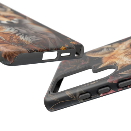 Fox Floral Phone Case, Tough Cases for Animal Lovers, Nature Themed Gift, Cute Phone Cover, Wild Fox Protector