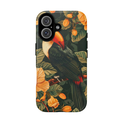 Tropical Toucan Phone Case, Exotic Bird Cover, Nature Lover Gift, Eco-Friendly Design, Customizable Tech Accessory