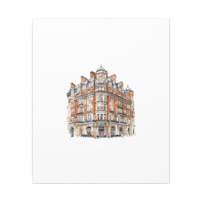Artistic Matte Canvas Print of Historic Building, Wall Art Decor, Home Interior, Unique Gift, Fine Art, Architecture Lover, Urban Design
