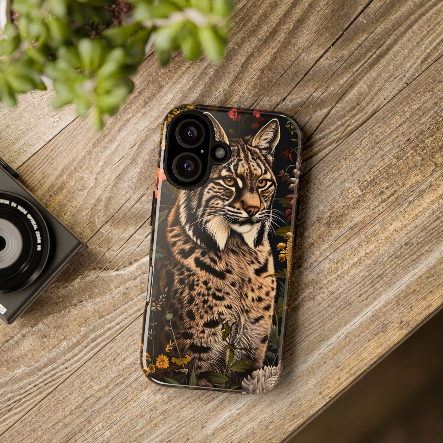 Wildlife Phone Case with Lynx Design, Tough Cases, Animal Lovers Gift, Nature Inspired Accessories, Unique Tech Protection