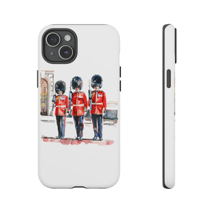 Phone Case with Royal Guard Design, Unique Cell Cover, London Souvenir, Tough Phone Case, Gift for Travelers, Stylish Street Photography