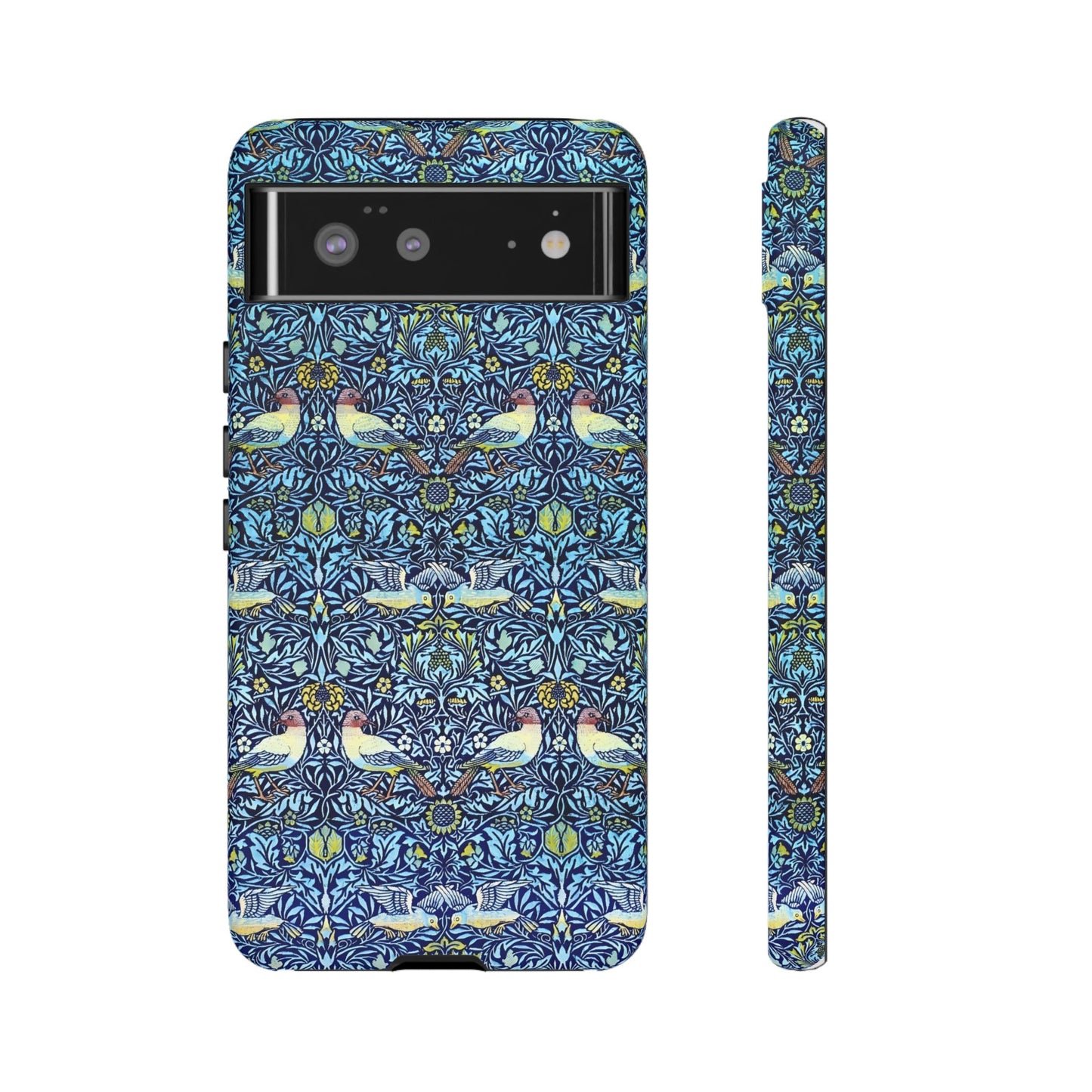 Bird and Floral Pattern Phone Case, Tough Cases, Gift for Nature Lovers, Eco-friendly, Custom Phone Accessories, All-Occasion