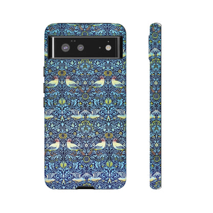 Bird and Floral Pattern Phone Case, Tough Cases, Gift for Nature Lovers, Eco-friendly, Custom Phone Accessories, All-Occasion