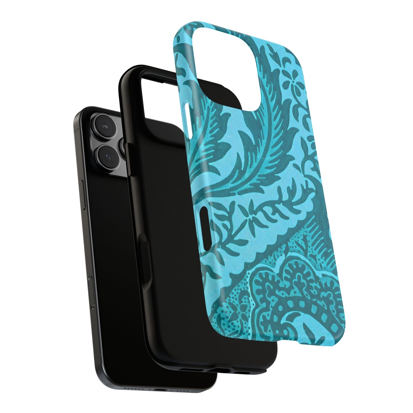 Protective Phone Case with Elegant Teal Design, Tough Cases, Floral Phone Cover, Stylish Smartphone Protection, Gifts for Her, Trendy [...]